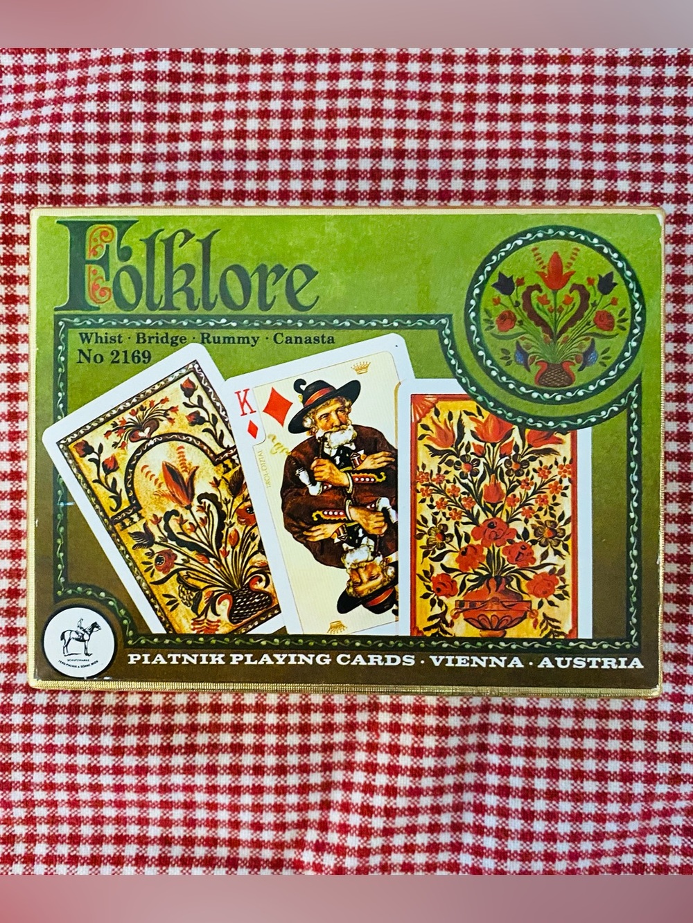 Vintage Piatnik "Folklore" Twin Pack Deck Set (No. 2169) – Made in Vienna
